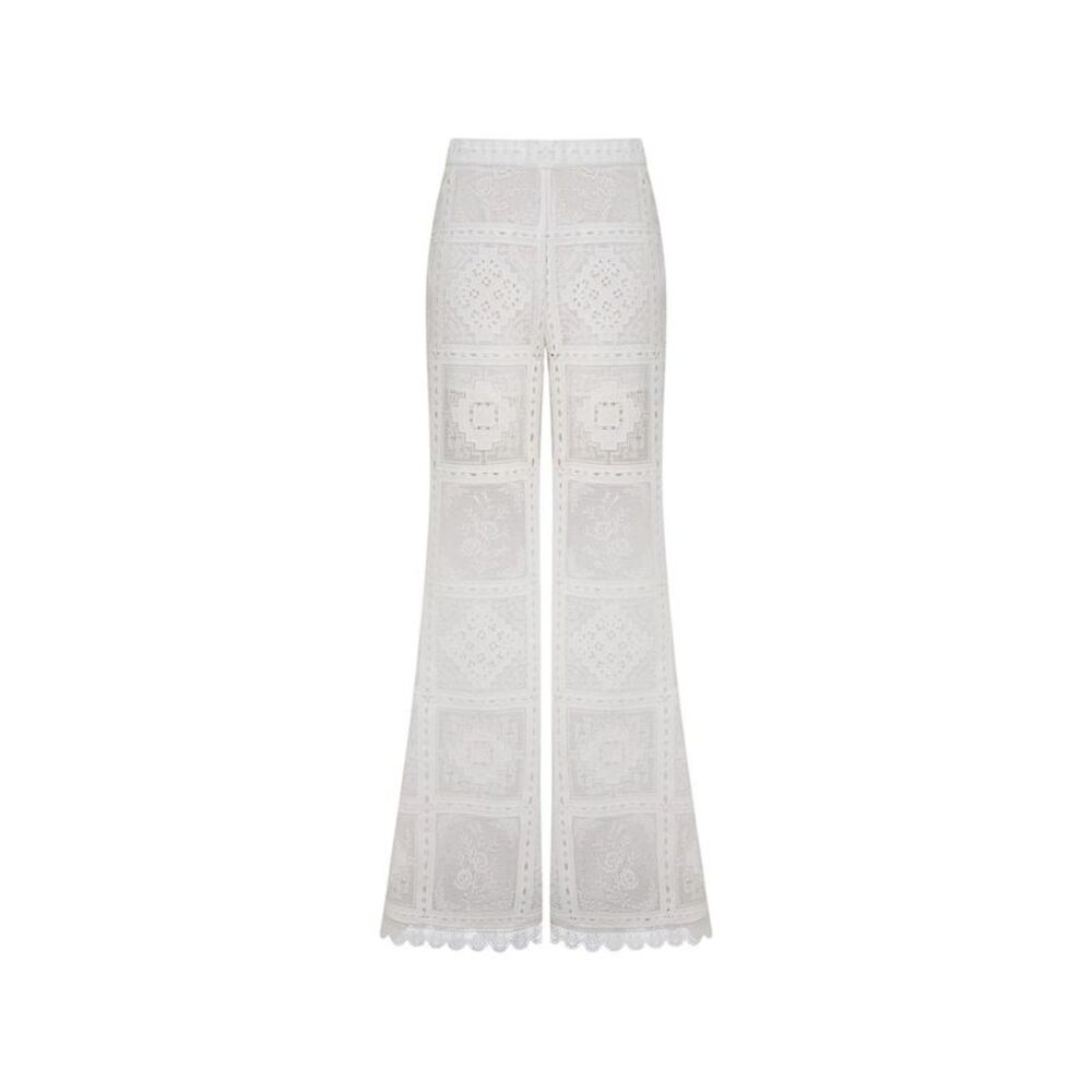 Zimmermann Women Aster Embroidered Trousers